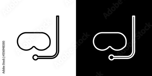 Mask snorkel icon symbol concept for graphic design, Website, UI. Svg