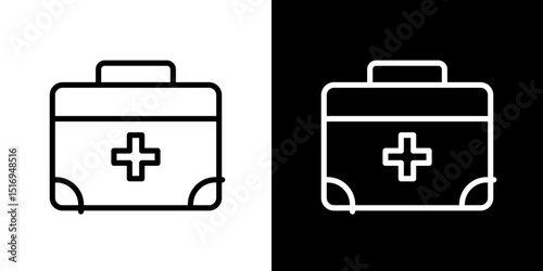 Medical kit icon symbol concept for graphic design, Website, UI. Svg