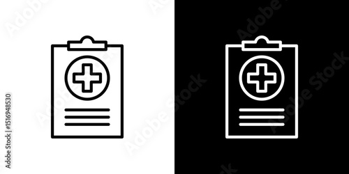 Medical report icon symbol concept for graphic design, Website, UI. Svg