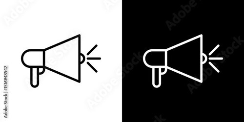 Megaphone icon symbol concept for graphic design, Website, UI. Svg