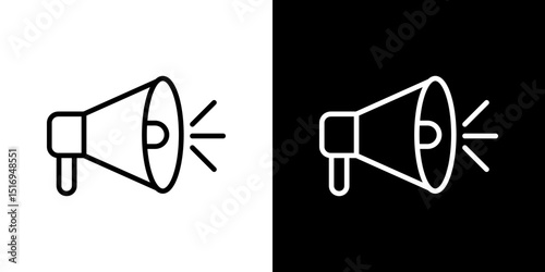 Megaphone icon symbol concept for graphic design, Website, UI. Svg