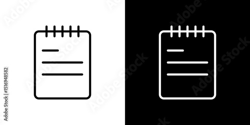 Memo Pad icon symbol concept for graphic design, Website, UI. Svg