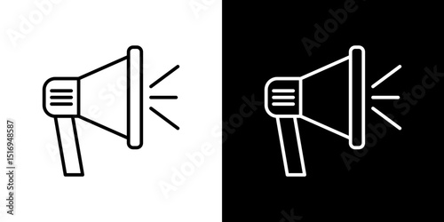 Megaphone icon symbol concept for graphic design, Website, UI. Svg