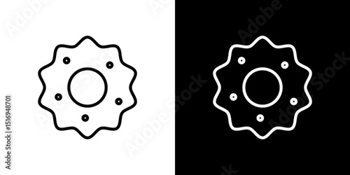 Microorganism icon symbol concept for graphic design, Website, UI. Svg