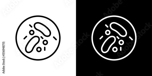 Microorganism icon symbol concept for graphic design, Website, UI. Svg