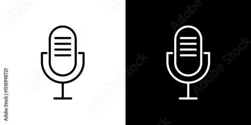 Microphone icon symbol concept for graphic design, Website, UI. Svg