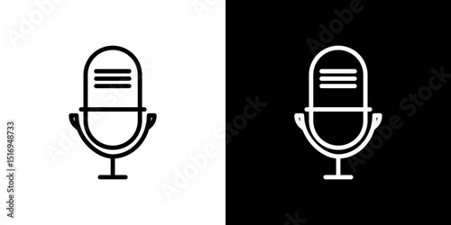 Microphone icon symbol concept for graphic design, Website, UI. Svg