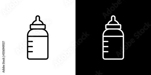 Milk bottle icon symbol concept for graphic design, Website, UI. Svg