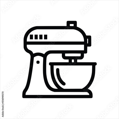 Stand Mixer Icon, Kitchen Appliance Symbol Vector icon isolated on