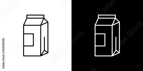 Milk carton icon symbol concept for graphic design, Website, UI. Svg