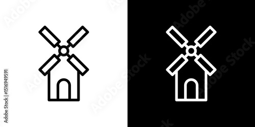 Mill sign icon symbol concept for graphic design, Website, UI. Svg