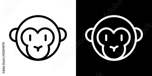 Monkey icon symbol concept for graphic design, Website, UI. Svg