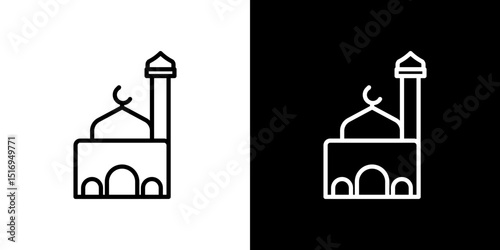 Mosque icon symbol concept for graphic design, Website, UI. Svg