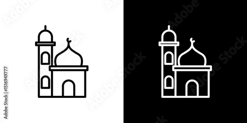 Mosque icon symbol concept for graphic design, Website, UI. Svg