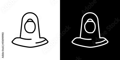 Muslim woman icon symbol concept for graphic design, Website, UI. Svg