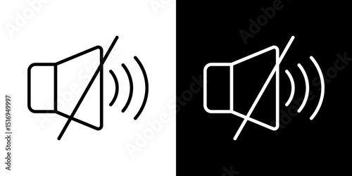 Mute sound icon symbol concept for graphic design, Website, UI. Svg