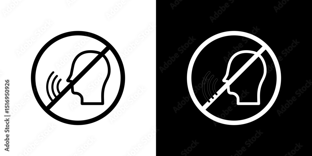 Fototapeta premium No talking signs symbol concept for graphic design, Website, UI. Svg