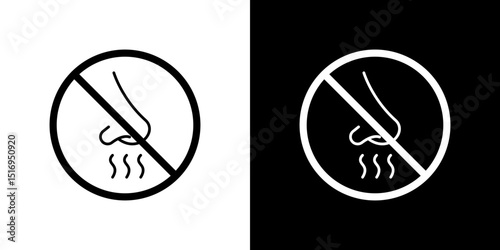 No smell signs symbol concept for graphic design, Website, UI. Svg