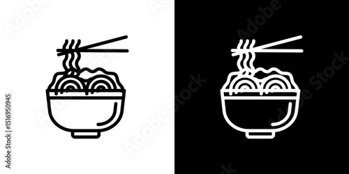 Noodles icon symbol concept for graphic design, Website, UI. Svg