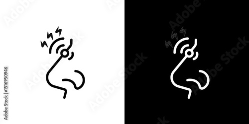 Nose pain icon symbol concept for graphic design, Website, UI. Svg