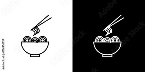 Noodles icon symbol concept for graphic design, Website, UI. Svg