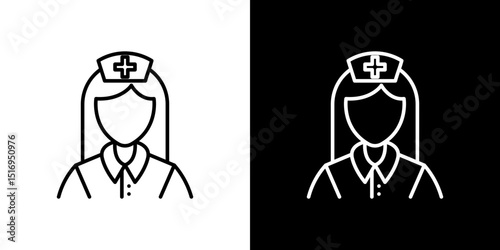 Nurse icon symbol concept for graphic design, Website, UI. Svg