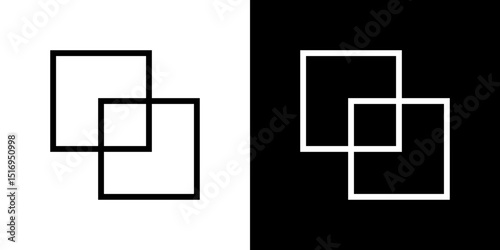 Object intersect icon symbol concept for graphic design, Website, UI. Svg