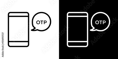 Otp sms password icon symbol concept for graphic design, Website, UI. Svg