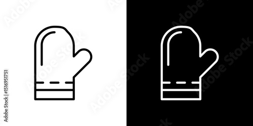 Oven mitt icon symbol concept for graphic design, Website, UI. Svg