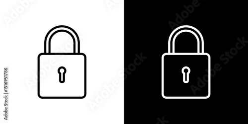 Padlock icon symbol concept for graphic design, Website, UI. Svg