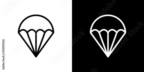 Parachute icon symbol concept for graphic design, Website, UI. Svg