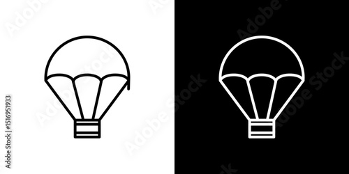 Parachute icon symbol concept for graphic design, Website, UI. Svg