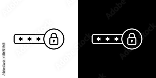 Password icon symbol concept for graphic design, Website, UI. Svg