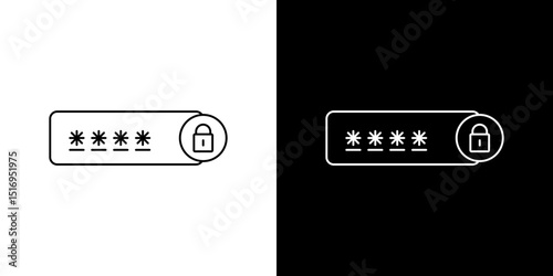Password icon symbol concept for graphic design, Website, UI. Svg