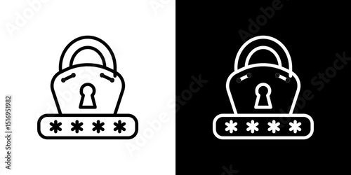 Password icon symbol concept for graphic design, Website, UI. Svg