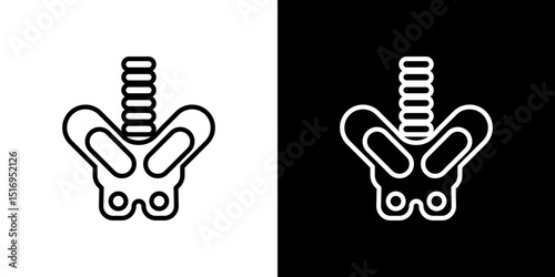 Pelvis icon symbol concept for graphic design, Website, UI. Svg