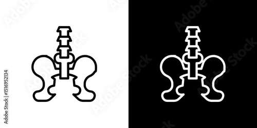 Pelvic area icon symbol concept for graphic design, Website, UI. Svg