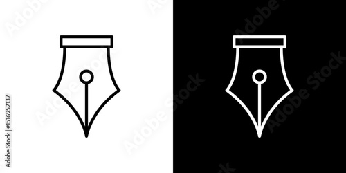 Pen nib icon symbol concept for graphic design, Website, UI. Svg