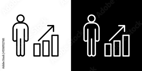 Personal development icon symbol concept for graphic design, Website, UI. Svg