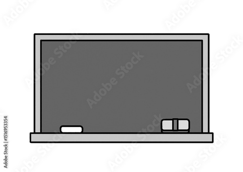 clip art of simple blackboard on white background　　