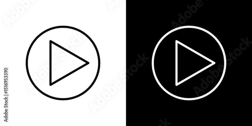Play icon symbol concept for graphic design, Website, UI. Svg