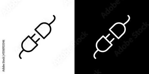 Plug connection icon symbol concept for graphic design, Website, UI. Svg