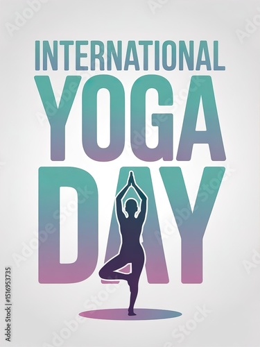 International Yoga day social media post Yoga Motivation Positive Vibe, Peaceful Mind typography text on a White background