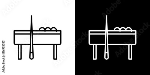 Pool table icon symbol concept for graphic design, Website, UI. Svg