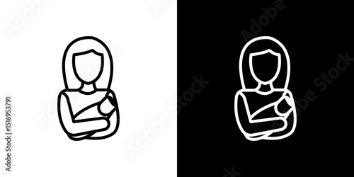 Postnatal care icon symbol concept for graphic design, Website, UI. Svg