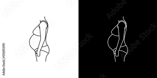 Pregnant woman icon symbol concept for graphic design, Website, UI. Svg