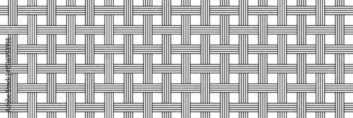Basket wicker wave repeat seamless pattern. Grey basket weave simple pattern background.