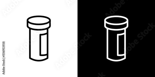 Prescription bottle icon symbol concept for graphic design, Website, UI. Svg