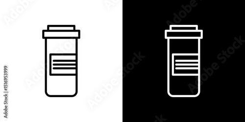Prescription bottle icon symbol concept for graphic design, Website, UI. Svg