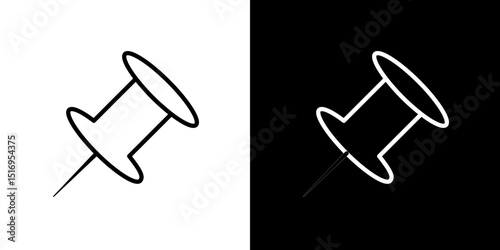 Push pin icon symbol concept for graphic design, Website, UI. Svg